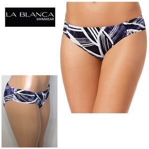 New. La Blanca navy bikini bottoms.